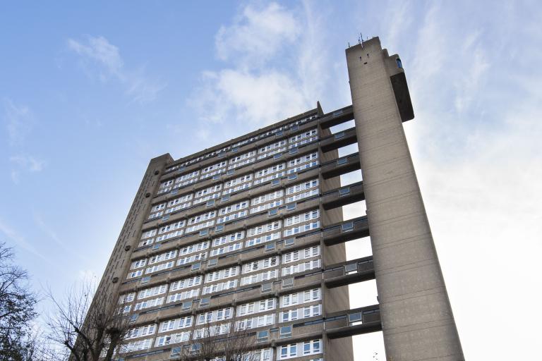 a shot of trellick tower