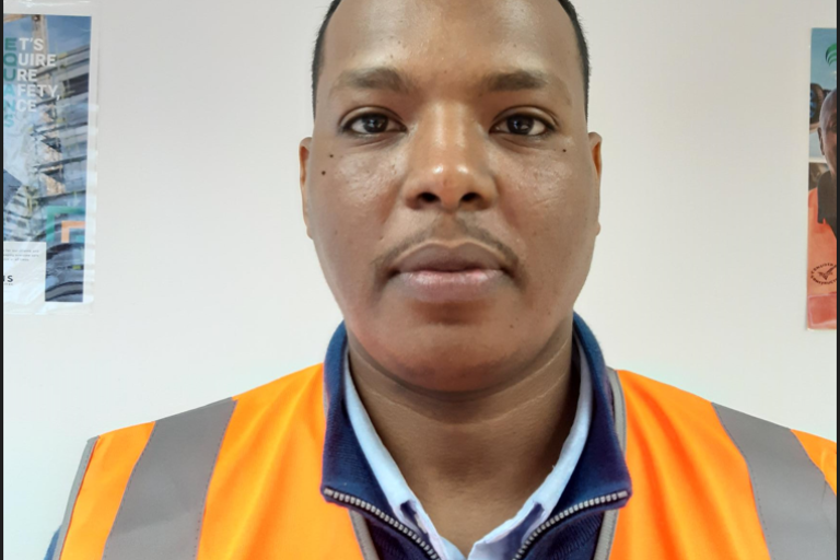 man in high vis jacket
