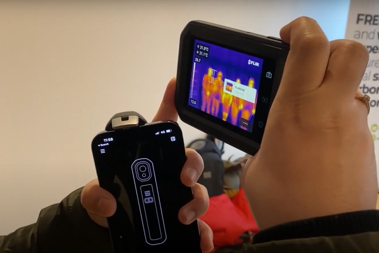 An example of a thermal imaging camera in use