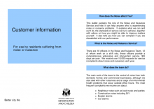 Noise and Nuisance Service Customer Information Leaflet