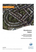 Miscellaneous Matters Sustainability Appraisal and Strategic Environmental Assessment