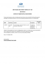 Portobello Road Section 58 Notification