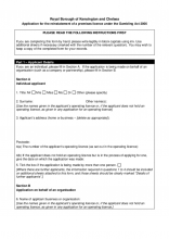 Application for the reinstatement of a gambling premises licence