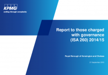 Report to those charged with governance (ISA260) 2014-15