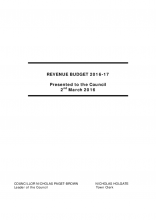 Revenue Budget 2016-17