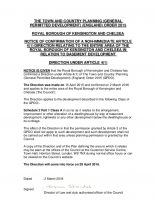 Notice of Confirmation of Non-Immediate Article 4 Direction