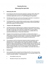 Rehousing Plan April 2016