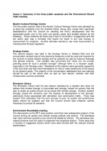 Summary of Public Sessions and Environment Round Table