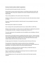 Points made by residents organisations