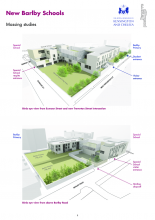 Illustrations of proposed new schools