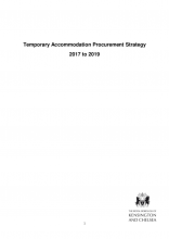 Temporary accommodation procurement strategy 2017 to 2019