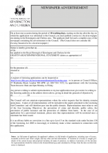 Apply For A Premises Licence Grant Royal Borough Of Kensington And Chelsea