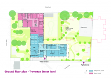Ground floor plan from Treverton Street level