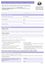 Resident Parking Change of Details Form 2017