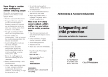 Safeguarding Leaflet - Advice for Chaperones