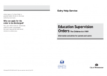 Education supervision orders
