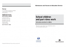 School children and part-time work