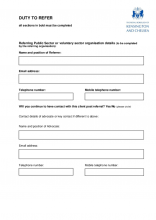 Duty to refer housing form