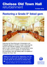 Chelsea Town Hall Refurbishment Bulletin - October 2018