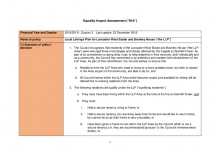 Equality Impact Assessment for the Local Lettings Plan