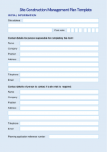 Site Construction Management Plan Template April 2019