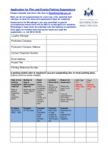 Parking Suspension Form