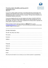 Disability parking application form