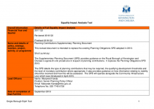 Equalities Impact Assessment