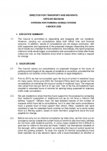 Criteria for parking consultations