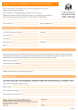 Residents' parking permit refund form