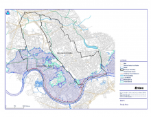 Flood risk areas map