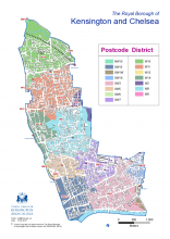 Postcode district boundaries map