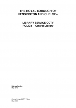 Library service CCTV policy