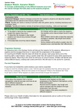 Autumn Watch Teacher notes