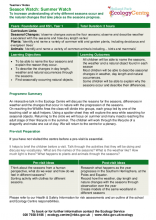 Summer Watch Teacher Notes