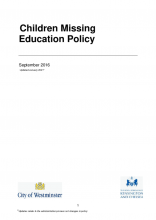 Children Missing Education Policy  