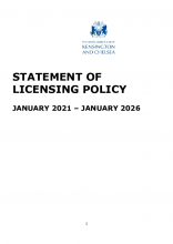 Licensing Policy 2021 - 2026
