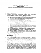 Changes to Criteria for Residents' Parking Permits