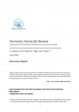 Domestic Homicide Review into the death of Olga and Viktor 2019