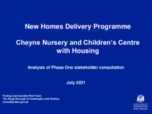 NHDP Cheyne 2021 - Consultation Report Round One