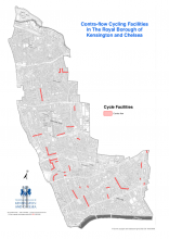 A map of current two-way cycling streets