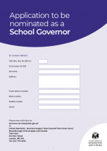 Application form for potential governors