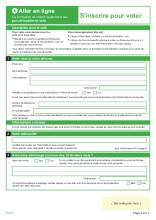 French - Voting registration form