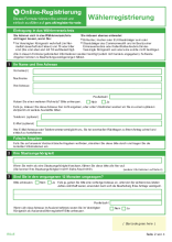 German - Voting registration form