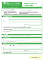 Hungarian - Voting registration form