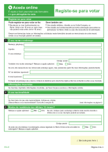 Portuguese - Voting registration form