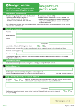 Romanian - Voting registration form