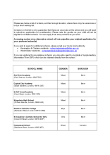 List of schools with potential vacancies or short waiting lists