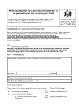 Application for a Provisional Statement