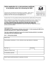 Application for a Club Premises Certificate